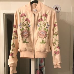 Glamorous pink bomber jacket